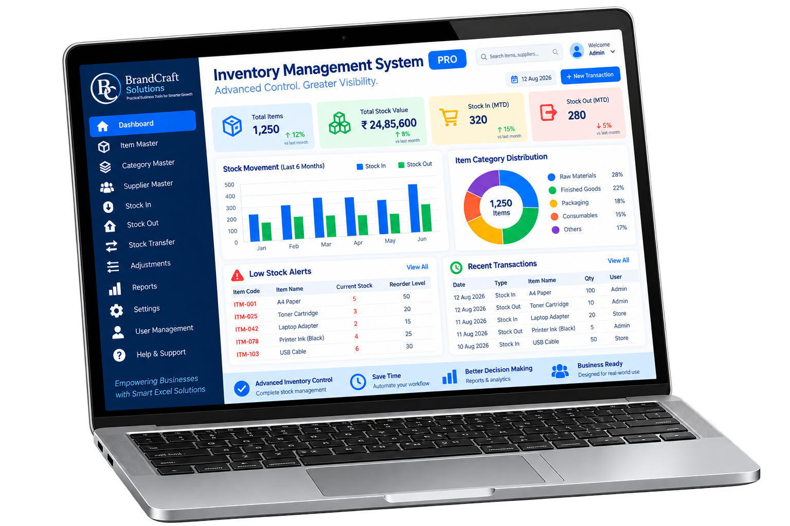Inventory Management PRO product mockup